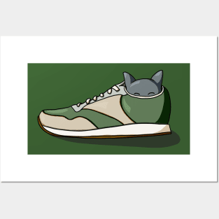 Kitten Hiding in Shoe Posters and Art